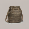 Kesari Leather-Weave Bucket Bag - Taiguo women's leather handbag